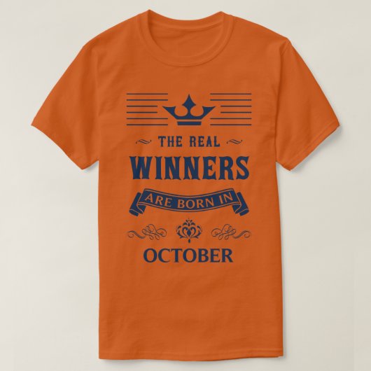 Oktober Geburtstag T-Shirt (Design vorne)