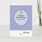 Oktober Geburtstagskarte Blume Grußkarte Dankeskarte (Rückseite)