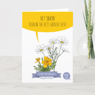 Oktober Geburtstagskarte, Geboren im besten Monat  Feiertagskarte