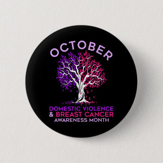 Oktober Gewalt und Brustkrebs Button