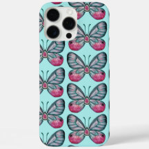 Oktober Glasswing Aquamarin Butterfly Pattern