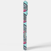 Oktober Glasswing Aquamarin Butterfly Pattern Case-Mate iPhone Hülle (Rückseite / Rechts)