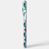 Oktober Glasswing Aquamarin Butterfly Pattern Case-Mate iPhone Hülle (Rückseite / Links)