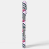 Oktober Glasswing Pink Butterfly Pattern Case-Mate iPhone Hülle (Rückseite / Rechts)