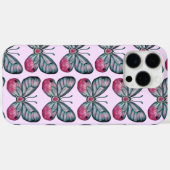 Oktober Glasswing Pink Butterfly Pattern Case-Mate iPhone Hülle (Rückseite (Horizontal))