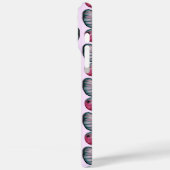 Oktober Glasswing Pink Butterfly Pattern Case-Mate iPhone Hülle (Rückseite / Links)