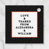 Oktober Halloween-Brautparty Geschenkanhänger (Rückseite)