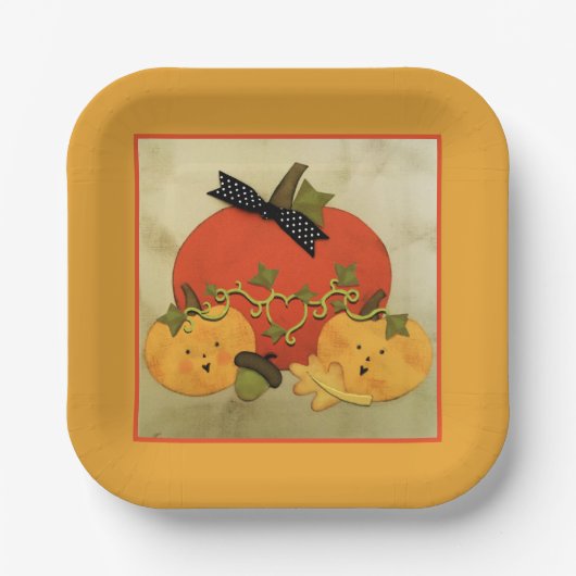 Oktober Halloween-Brautparty Pappteller (Vorderseite)