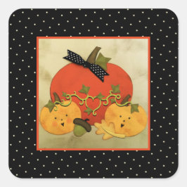 Oktober Halloween-Brautparty Quadratischer Aufkleber