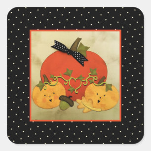 Oktober Halloween-Brautparty Quadratischer Aufkleber