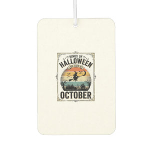 Oktober Halloween Geburtstag Vintage Hexen-Shirt D Autolufterfrischer