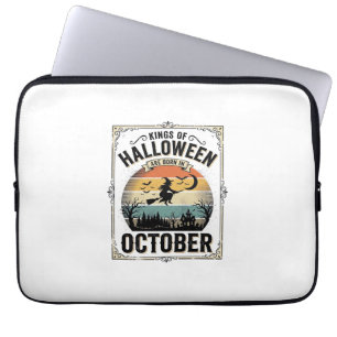 Oktober Halloween Geburtstag Vintage Hexen-Shirt D Laptopschutzhülle