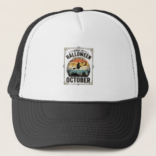 Oktober Halloween Geburtstag Vintage Hexen-Shirt D Truckerkappe