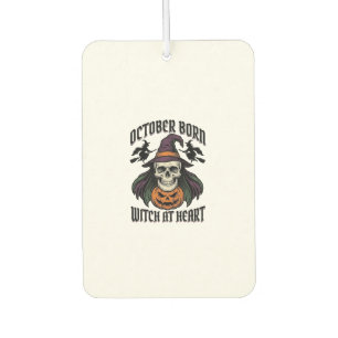 Oktober Hexe Shirt Vintage Halloween Geburtstag De Autolufterfrischer