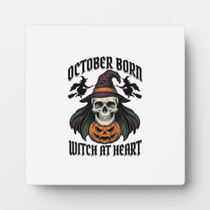 Oktober Hexe Shirt Vintage Halloween Geburtstag De Fotoplatte