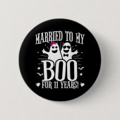 Oktober Hochzeitsfeier 11. Jahrestag Button (Vorderseite)