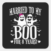 Oktober Hochzeitsfeier 8. Jahrestag Quadratischer Aufkleber (Vorderseite)