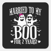 Oktober Hochzeitsjubiläum 2. Jahrestag Quadratischer Aufkleber (Vorderseite)