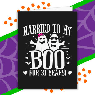 Oktober Hochzeitstag 31. Jahrestag Karte