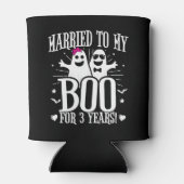 Oktober Hochzeitstag 3. Jahrestag Dosenkühler (Rückseite)