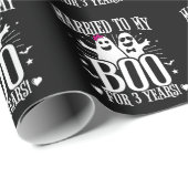 Oktober Hochzeitstag 3. Jahrestag Geschenkpapier (Rolleneckpunkt)