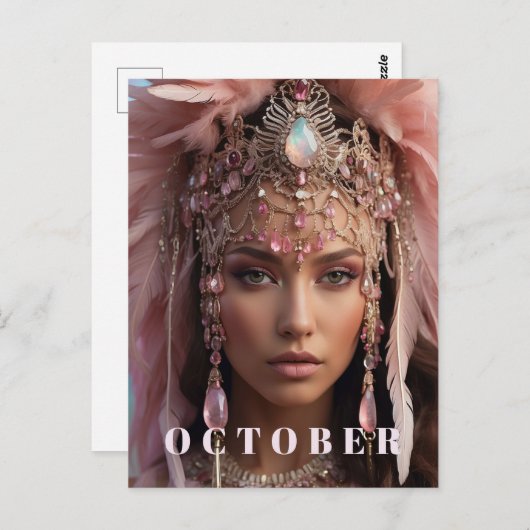 *~ OKTOBER-Hütte TOURMALINE OPAL AP53 Postkarte (Vorne/Hinten)