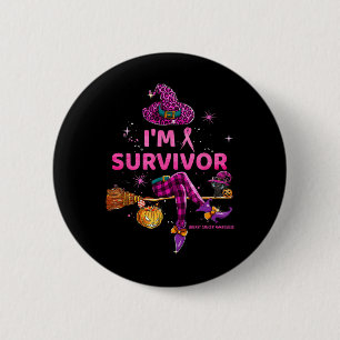 Oktober Ich bin Überlebende Wir tragen Rosa Brustk Button