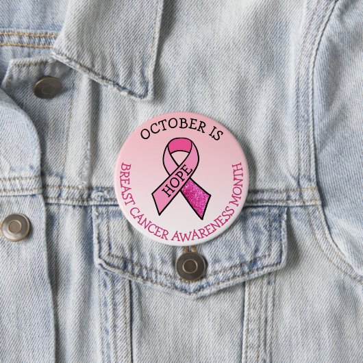 Oktober ist Brustkrebs-Aufklärungsmonat Button (Beispiel)