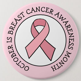 Oktober ist Brustkrebs-Aufklärungsmonat Button