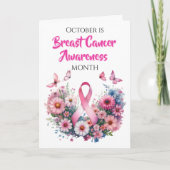 Oktober ist Brustkrebs-Aufklärungsmonat Karte (Vorderseite)