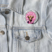Oktober ist Brustkrebs-Bewusstsein Pink Survivor Button (Beispiel)