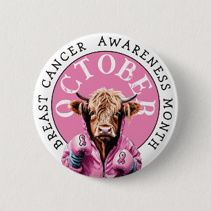 Oktober ist Brustkrebs-Bewusstsein Rosa Oktober Button