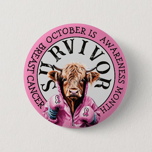 Oktober ist Brustkrebs-Bewusstseinsüberschätzung Button (Vorderseite)