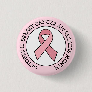 Oktober ist Brustkrebsmonat Button