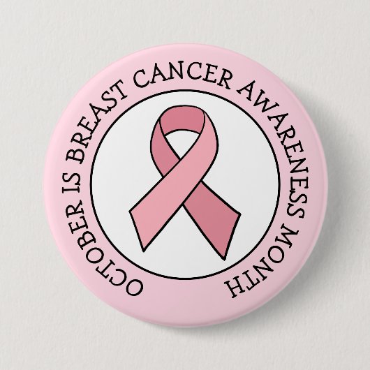 Oktober ist Brustkrebsmonat Button (Vorderseite)