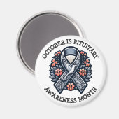 Oktober ist der Monat der Pituitären Bewusstseinsb Magnet (Vorderseite/Rückseite)