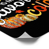 Oktober ist mein Lieblingsfarben Herbstlaub Herbst Poster (Ecke)