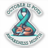 Oktober ist POTS Awareness Montag Aufkleber (Vorderseite)
