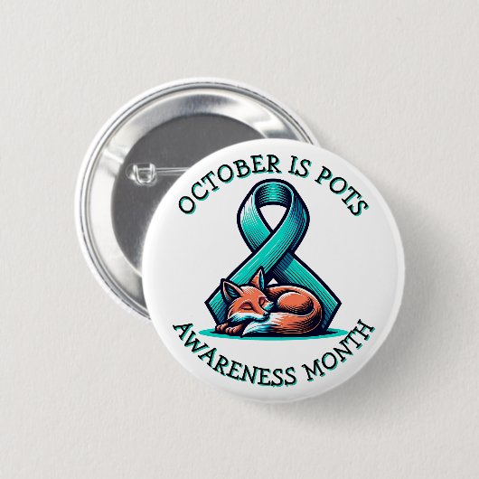 Oktober ist POTS Awareness Montag Button (Vorne & Hinten)