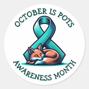 Oktober ist POTS Awareness Montag Runder Aufkleber