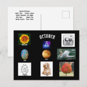 Oktober Libra Geburtsmonat Postkarte (Vorne/Hinten)