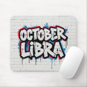 Oktober Libra Graffiti Zodiac Mouse Pad Mousepad (Mit Mouse)