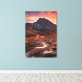 Oktober-Licht auf das Scheinwerferbecken Leinwanddruck (Insitu (Holzboden))