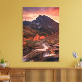 Oktober-Licht auf das Scheinwerferbecken Leinwanddruck (Insitu (Wohnzimmer))