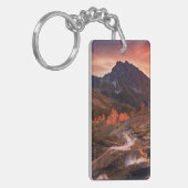 Oktober-Licht auf Scheinwerfer-Becken Schlüsselanhänger (Vorderseite links)