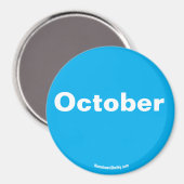 Oktober Magnet (Vorderseite/Rückseite)