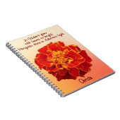 Oktober Marigold Birth Blume Spiral Notebook Notizblock (Rechte Seite)