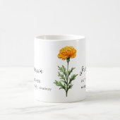 OKTOBER MARIGOLD GEBURT BLUME MONTH NAME GIFT KAFFEETASSE (Mittel)