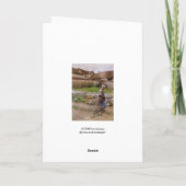 Oktober mit Frau in ihrem Garten Karte (Rückseite)