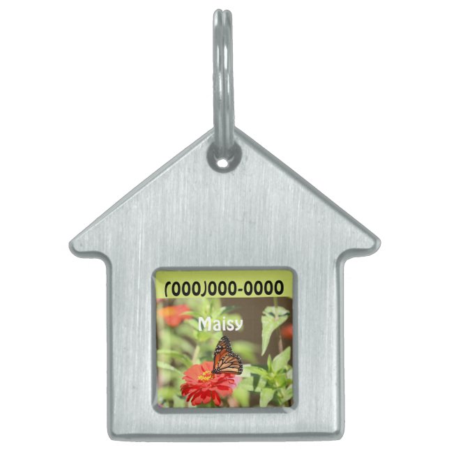Oktober Monarch Pet ID Tag Tiermarke (Vorderseite)